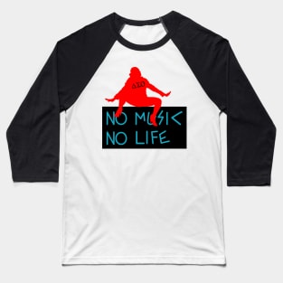 detta no musik no-life Baseball T-Shirt